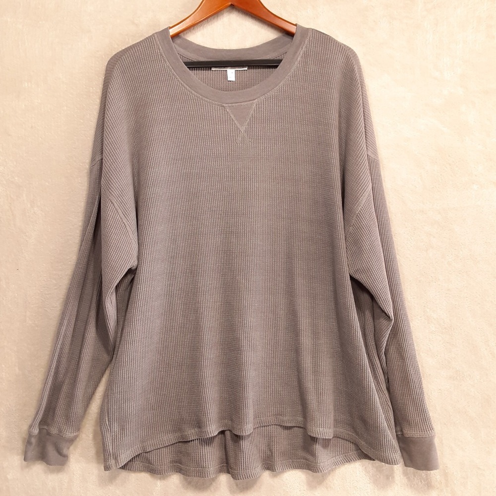Seven7 Mens Waffle Knit Thermal Sz.XXL/Gray/Lightweight/LS/Crew